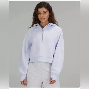 Lululemon Scuba oversized half-zip crop hoodie, blissful blue size M/L